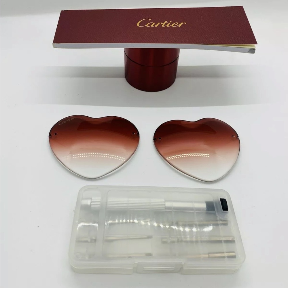 Cartier Diamond-Cut Genuine SunGlasses Lenses.
